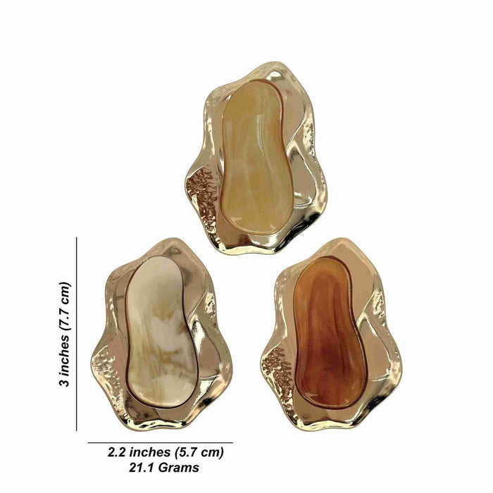 Baroque Nugget Resin Marble Buckle