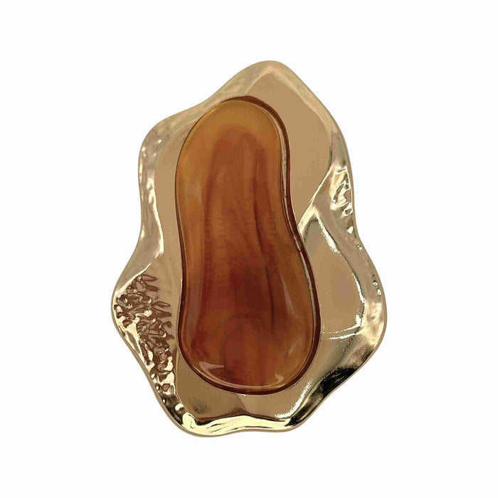 Baroque Nugget Resin Marble Buckle