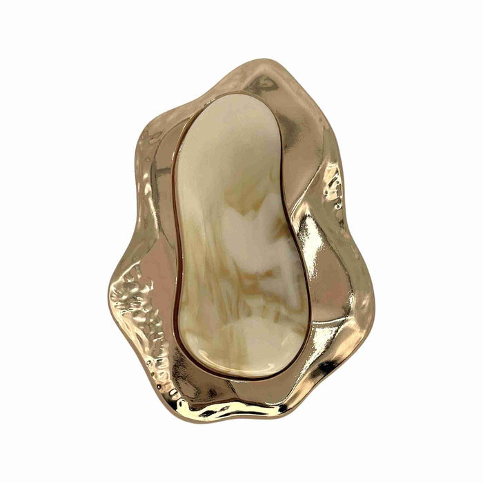 Baroque Nugget Resin Marble Buckle