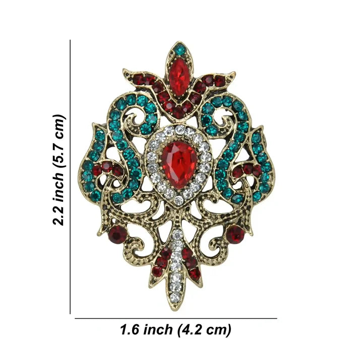 Baroque Revival Cross Brooch