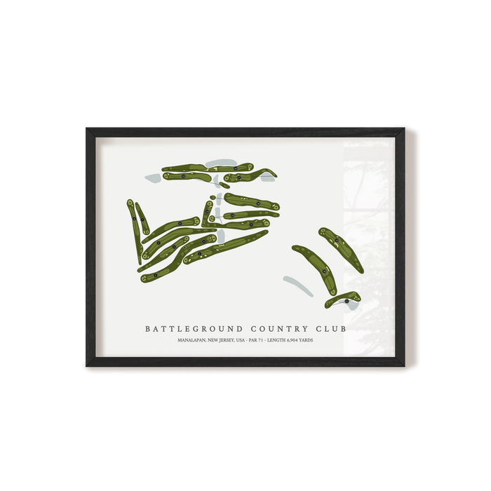 Battleground Country Club | Golf Course Map | Black Frame