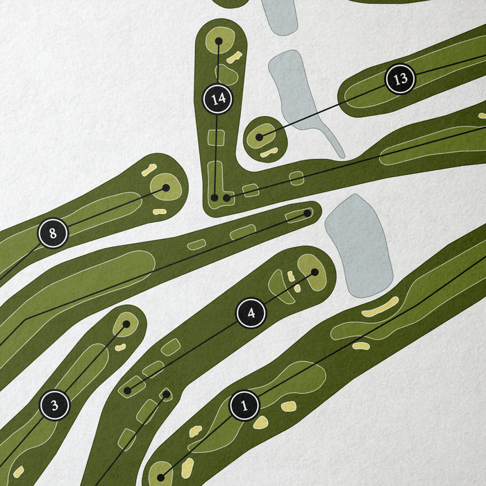 Battleground Country Club | Golf Course Map | Close Up
