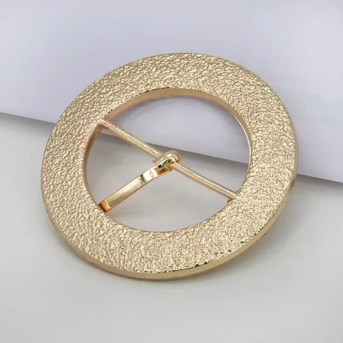 Beaded Geometric Raffia Buckle
