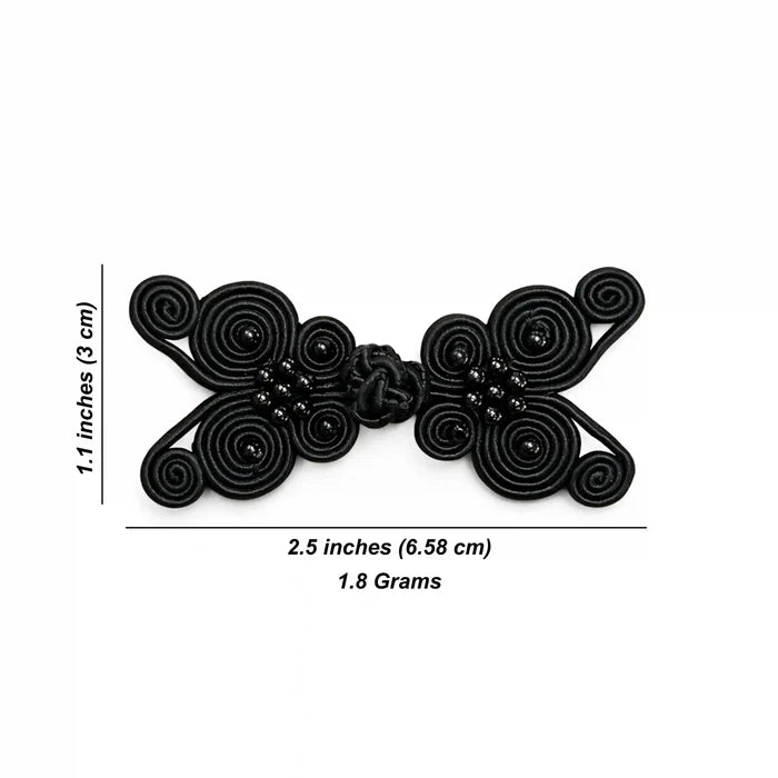 Beaded Grand Butterfly Knot Button