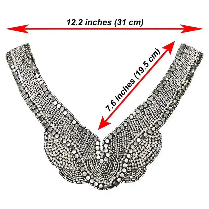 Beaded V-Neckline Applique