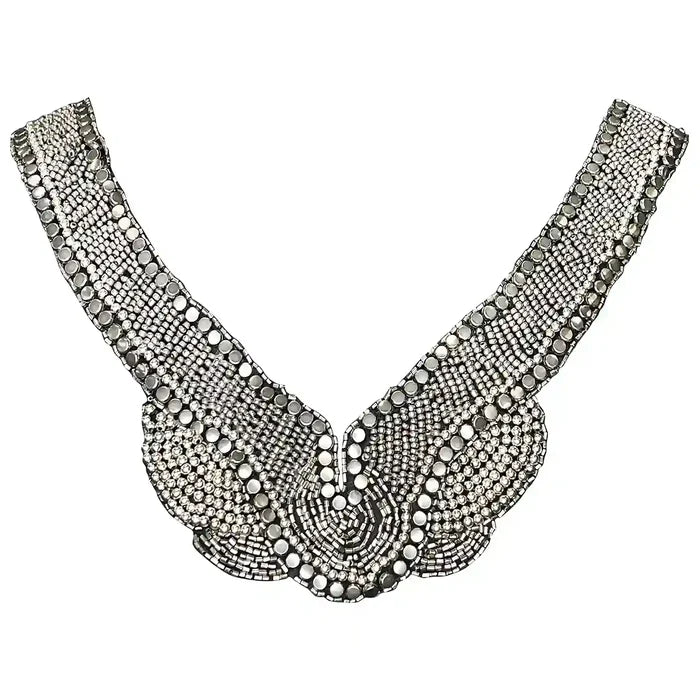 Beaded V-Neckline Applique