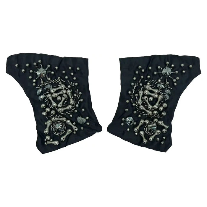 Beads Black Shoulder Patch 1 Pair