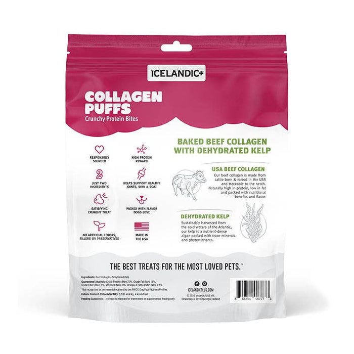 Beef Collagen Puffs with Kelp Treats for Dogs - 2.5oz
