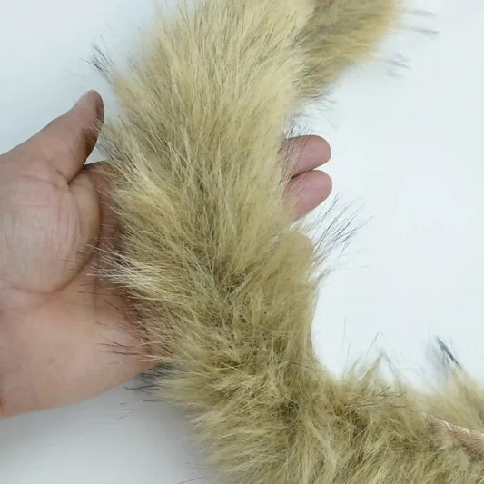 Beige Fluffy Marabou Lace | 2 Meters