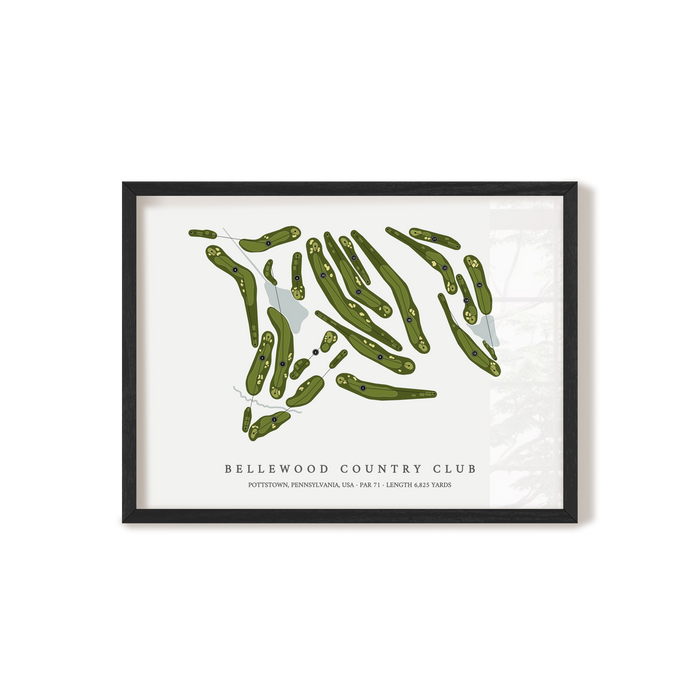 Bellewood Country Club | Golf Course Map | Black Frame