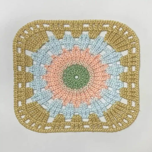 Big Size Sunburst Granny Square Crochet Patch | 2pc