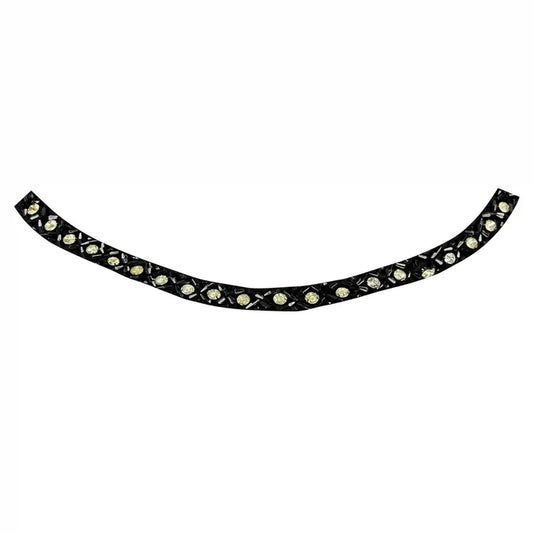 Black and Crystal Boat Neckline