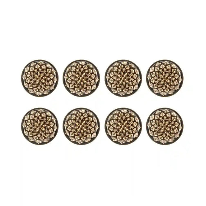 Black and Gold Intricate Floral Buttons | 18mm(28L) & 21mm(34L)