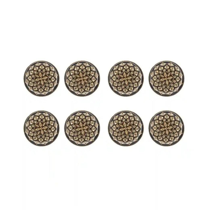 Black and Gold Intricate Floral Buttons | 18mm(28L) & 21mm(34L)