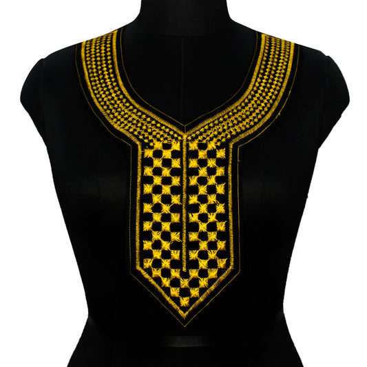 Black and Golden Yoke design Neckline