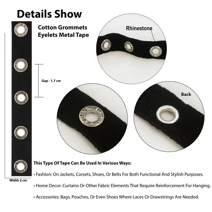 Black Color Eyelet Tape