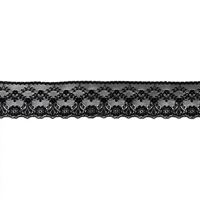 Black Elegant Floral Lace | 5 Meters | SKU-B50