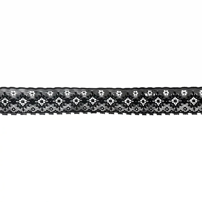 Black Floral Ribbon Lace | 5 Meters | SKU-B-28