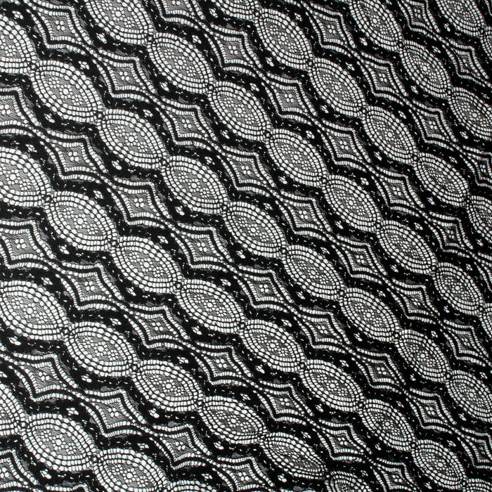 Black infinity Chantilly lace fabric | 3 meter Panel