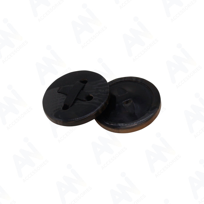 Black X Design Vax Cord ABS Plastic Buttons | 37mm(58L)