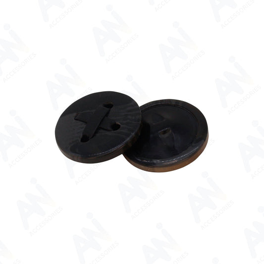 Black X Design Vax Cord ABS Plastic Buttons | 37mm(58L)