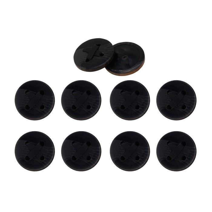 Black X Design Vax Cord ABS Plastic Buttons | 37mm(58L)