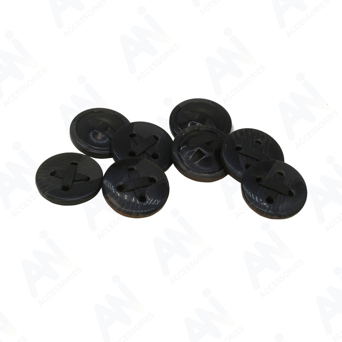 Black X Design Vax Cord ABS Plastic Buttons | 37mm(58L)