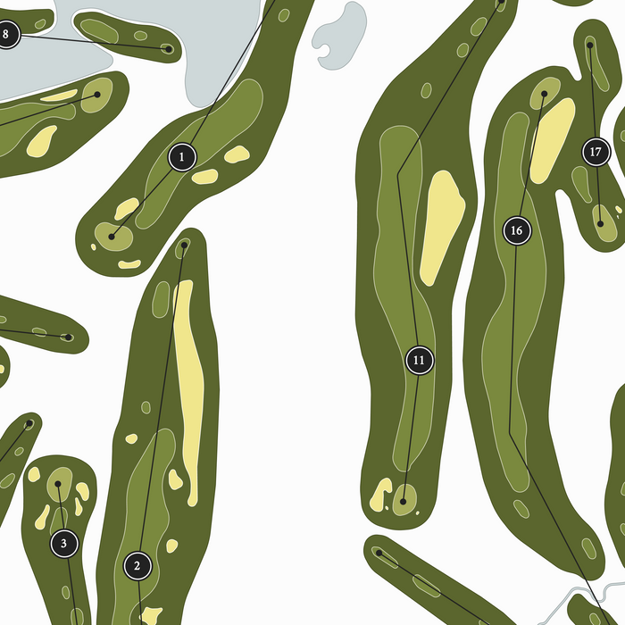 Blackwolf Run - Meadow Valleys | Golf Course Map | Close Up