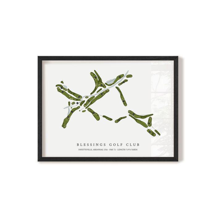 Blessings Golf Club | Golf Course Map | Black Frame