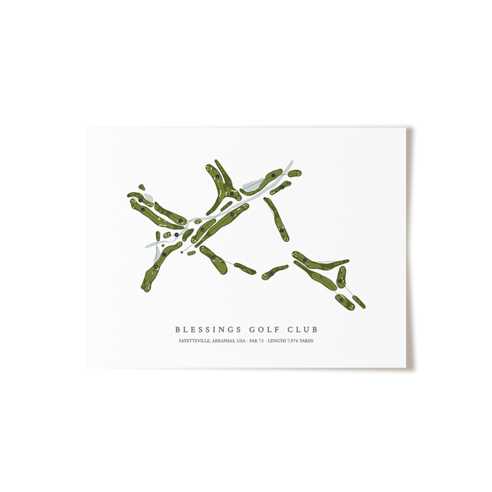 Blessings Golf Club | Golf Course Map | Unframed