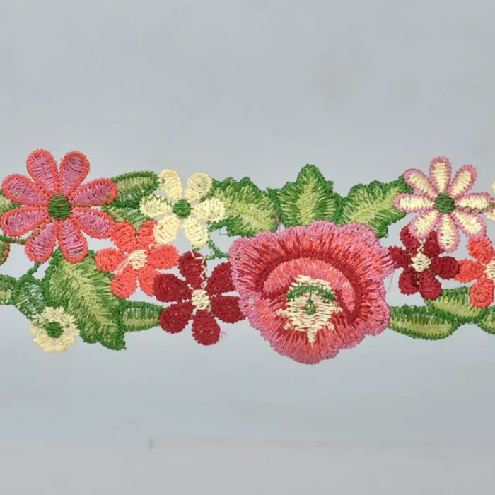High-quality embroidery lace trim for ethnic suits & gowns by Ani Accessories – perfect for couture fashion wear