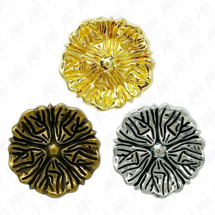 Blooming Beauty Metal Buttons | 18m, 20mm, 23mm