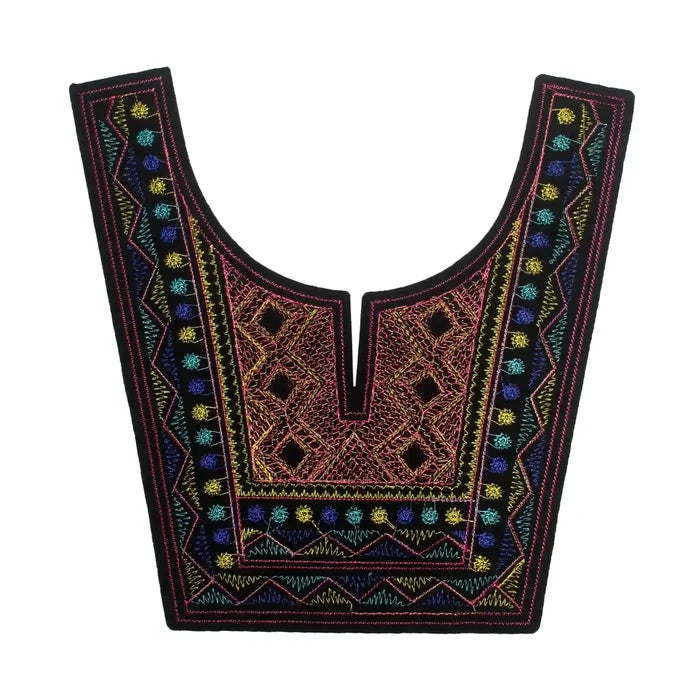 Blossoming style neckline with elegant floral embroidery perfect for kurtis suits dresses and DIY fashion Ani Accessorie