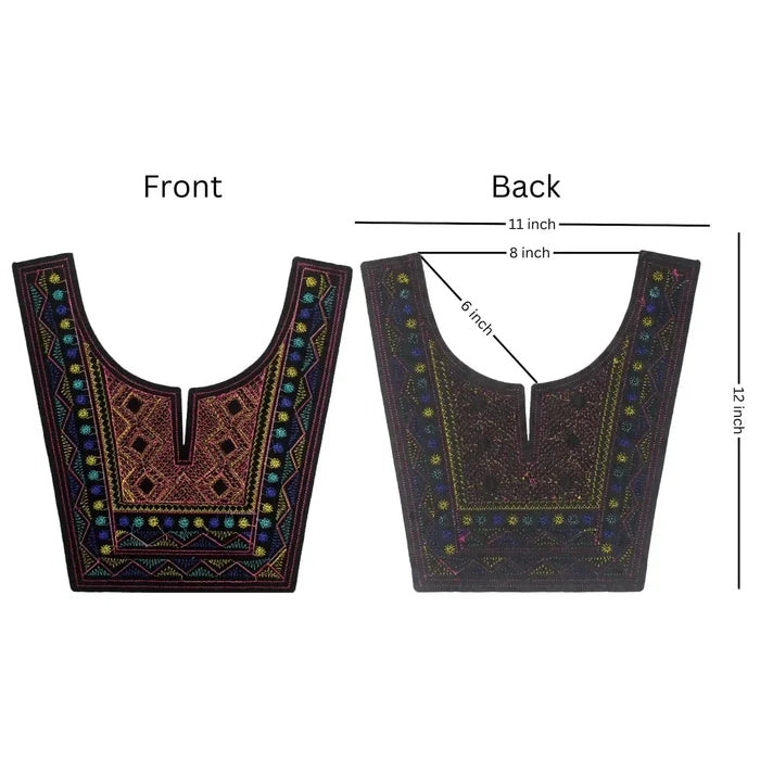 Elegant blossoming style neckline featuring detailed floral embroidery ideal for festive kurtis suits dresses Ani Access