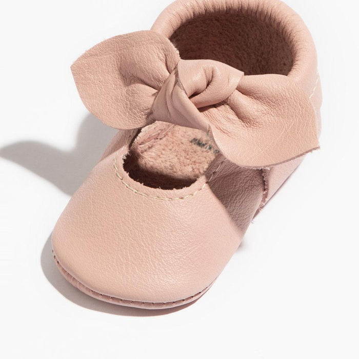 Blush Knotted Bow Baby Shoe - Babies in Bloom