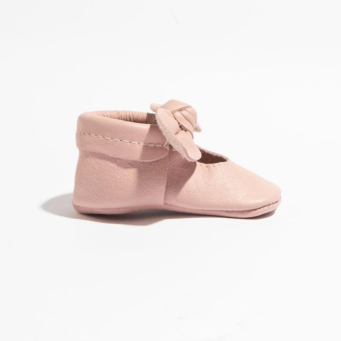 Blush Knotted Bow Baby Shoe - Babies in Bloom