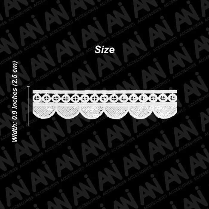 Bobbin inspired Sequins Lace Trim | 2 Meter