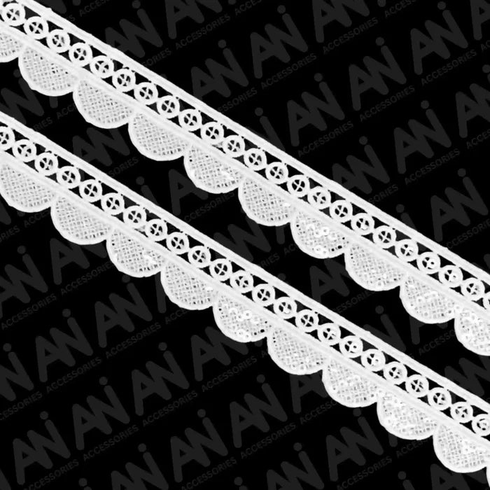 Bobbin inspired Sequins Lace Trim | 2 Meter