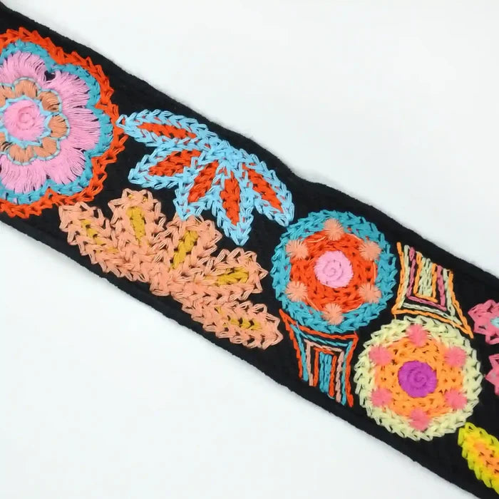 Bohemian Floral Crochet Embroidered Lace Trim