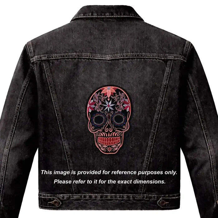 Bohemian Sugar Skull Embroidery Hot-Fix Patch