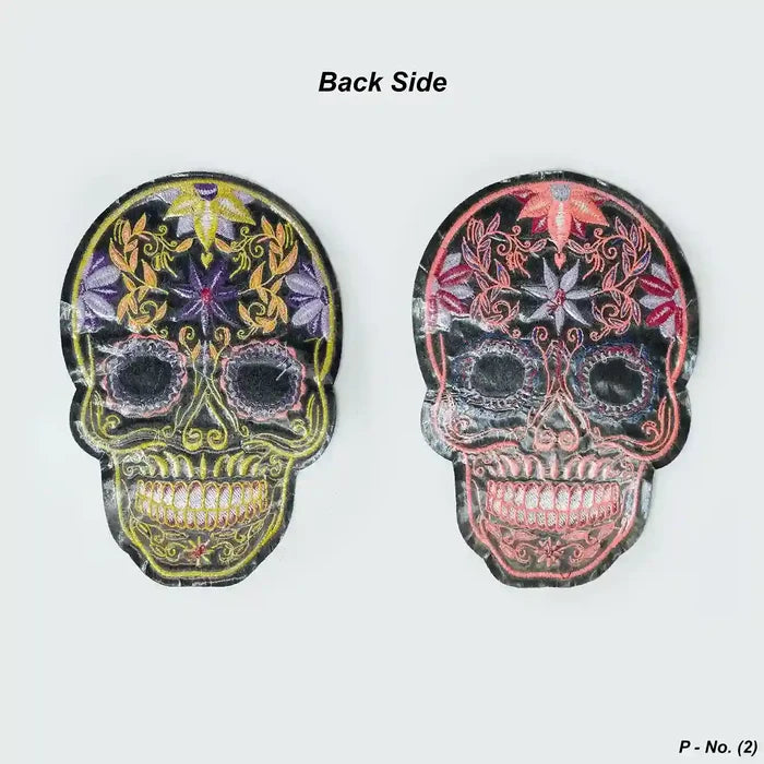 Bohemian Sugar Skull Embroidery Hot-Fix Patch