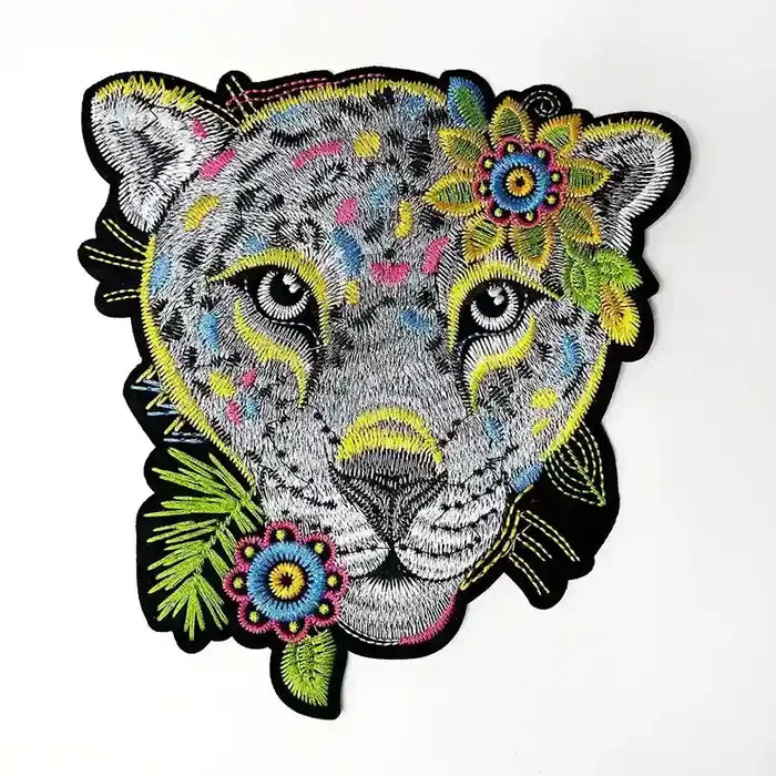 Boho Leopard with Flowers Patch | SKU_P-1