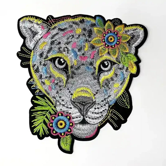 Boho Leopard with Flowers Patch | SKU_P-1