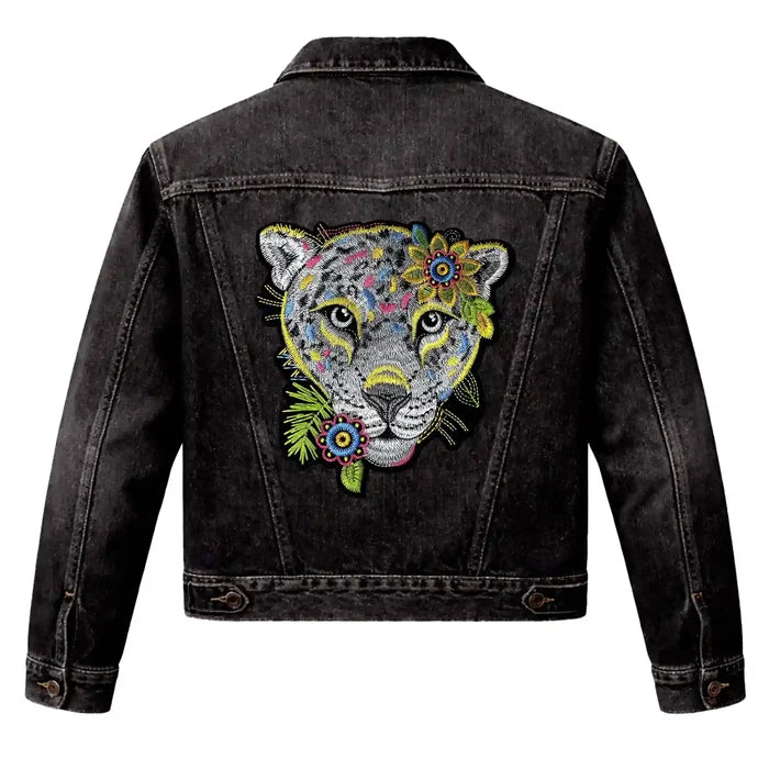 Boho Leopard with Flowers Patch | SKU_P-1