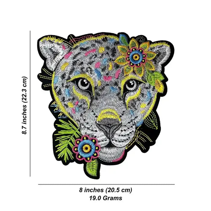 Boho Leopard with Flowers Patch | SKU_P-1
