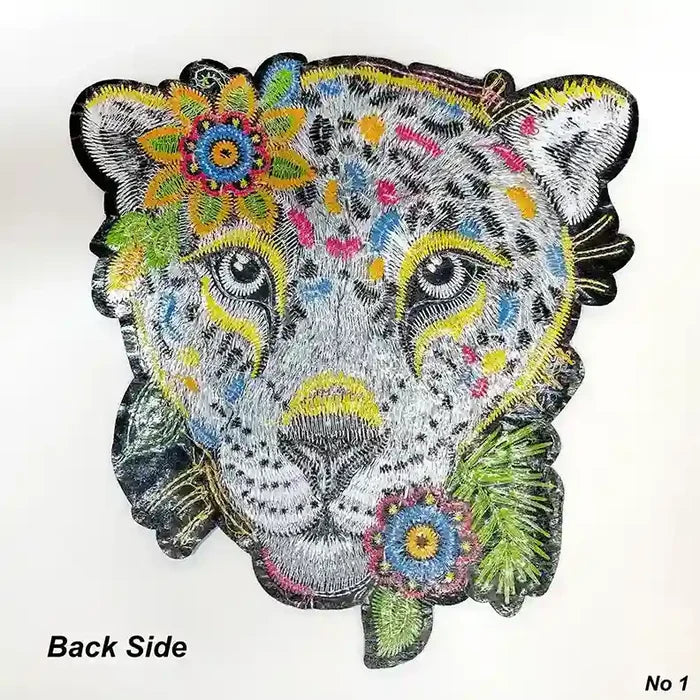 Boho Leopard with Flowers Patch | SKU_P-1