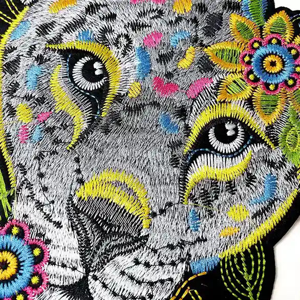 Boho Leopard with Flowers Patch | SKU_P-1