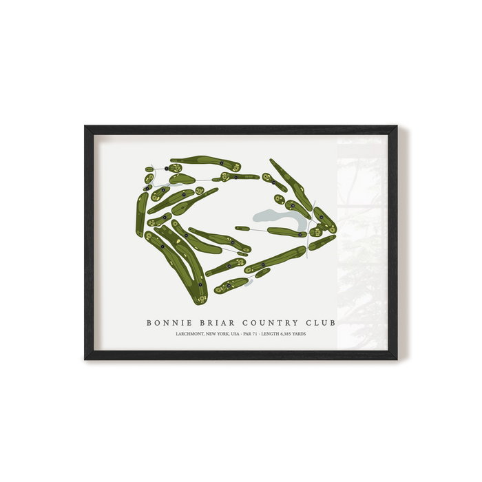 Bonnie Briar Country Club | Golf Course Map | Black Frame