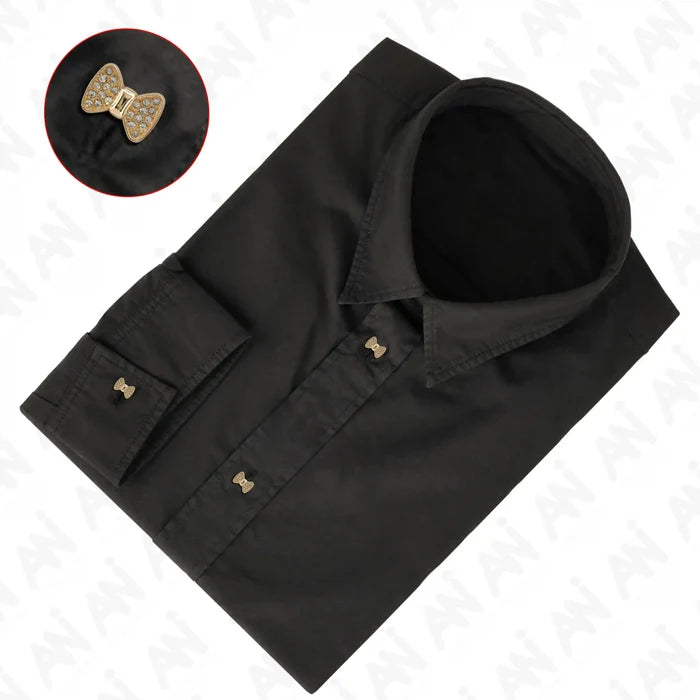 Bow Style Rhinestone Shirt Buttons | 13mm(22L)