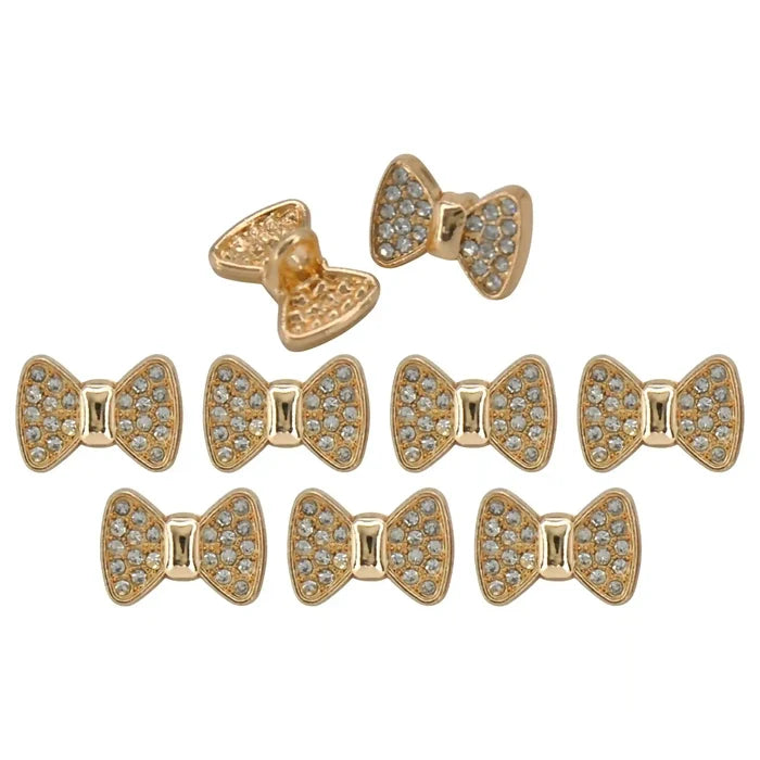 Bow Style Rhinestone Shirt Buttons | 13mm(22L)